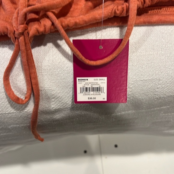 NWT so/ Kohls Orange hooded top - Picture 4 of 4